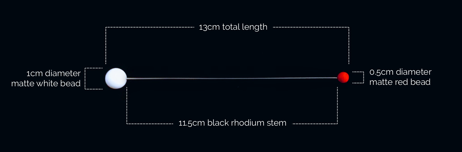 Red & White Neurological Medical Hat Pin For Visual Field Testing